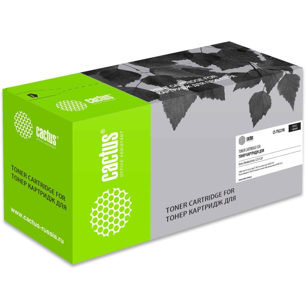 Картридж лазерный Cactus CS-TN221K TN-221K черный (24000стр.) для Konica Minolta bizhub C227/C287