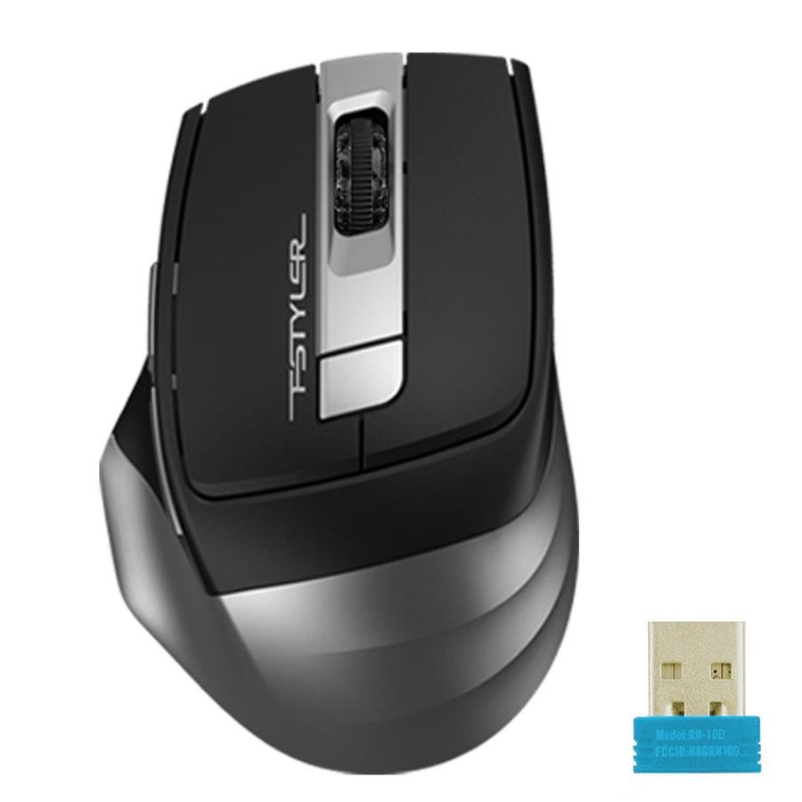 Мышь A4Tech Fstyler FB35 серый оптическая (2000dpi) беспроводная BT/Radio USB для ноутбука (6but)
