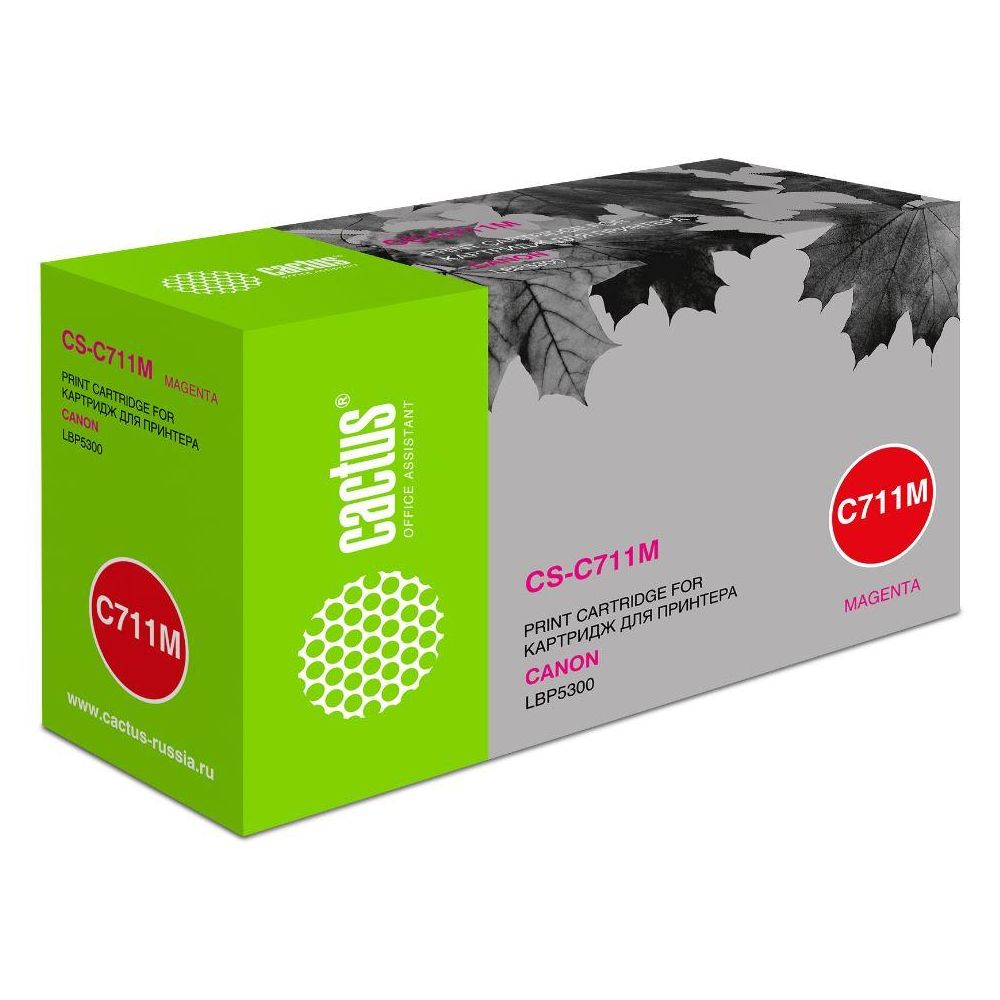 Картридж лазерный Cactus CS-C711M 711 M пурпурный (6000стр.) для Canon LBP5300