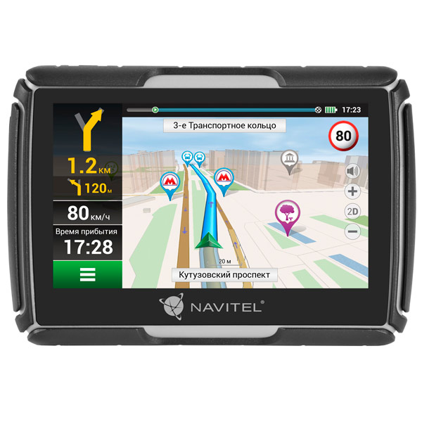 Навигатор Автомобильный GPS Navitel G550 Moto 4.3" 480x272 8Gb microSD черный Navitel