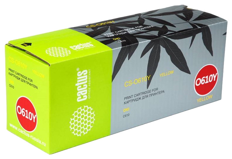 Картридж лазерный Cactus CS-O610Y 44315321 желтый (6000стр.) для Oki C610