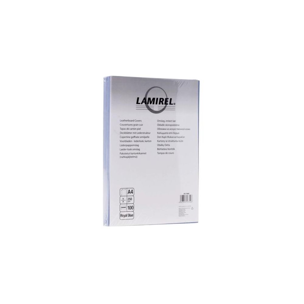 Обложки для переплёта Fellowes A4 230г/м2 синий (100шт) Lamirel (LA-78688)