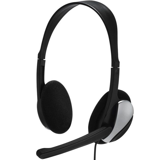 Наушники с микрофоном Hama Essential HS-P100 черный 2м накладные оголовье (00139900)
