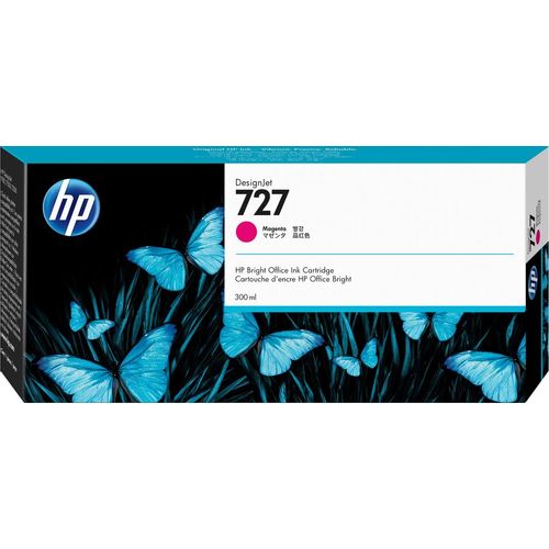 Картридж струйный HP 727 F9J77A пурпурный (300мл) для HP DJ T1500/T1530/T2500/T2530/T920/T930