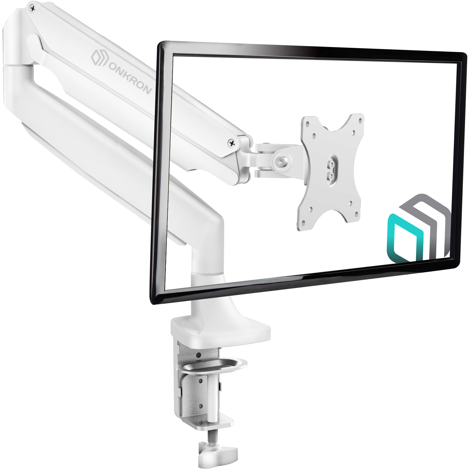 Кронштейн для мониторов Onkron G100 белый 13"-32" макс.9кг настольный поворот и наклон верт.перемещ.