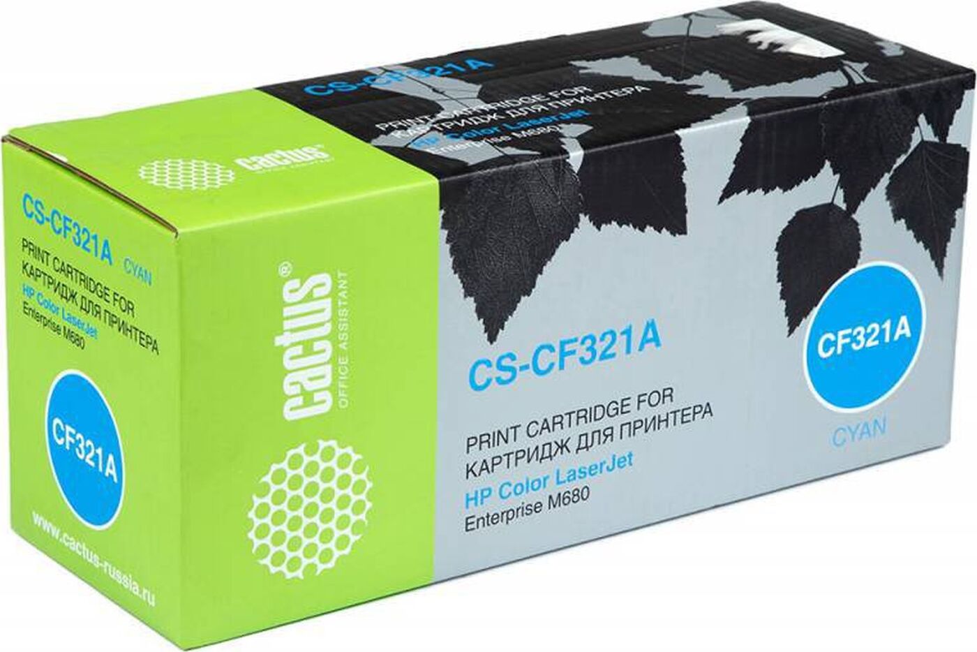 Картридж лазерный Cactus CS-CF321AV голубой (16500стр.) для HP CLJ M680
