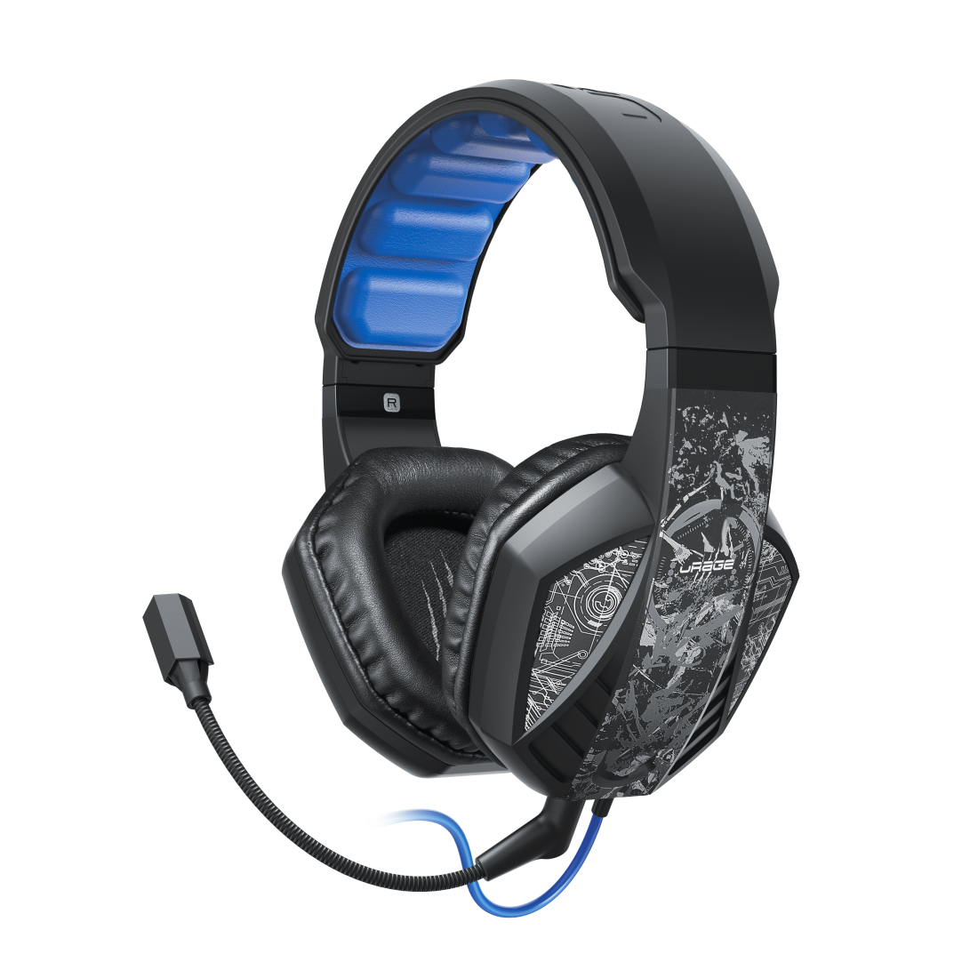 Наушники с микрофоном Hama uRage SoundZ 310 черный/серый 2.5м накладные USB оголовье (00186023)