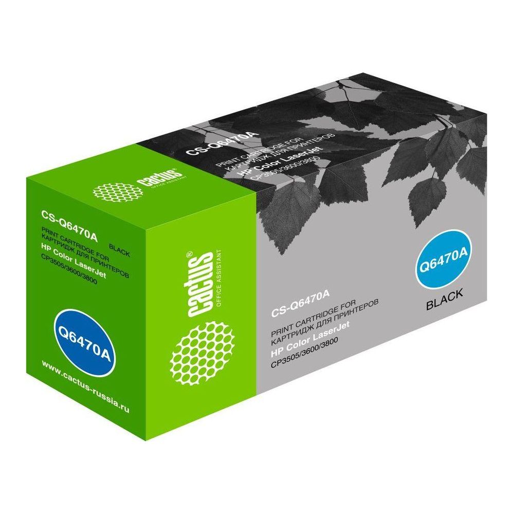 Картридж лазерный Cactus CS-Q6470A Q6470A черный (6000стр.) для HP CLJ CP3505/3600/3800