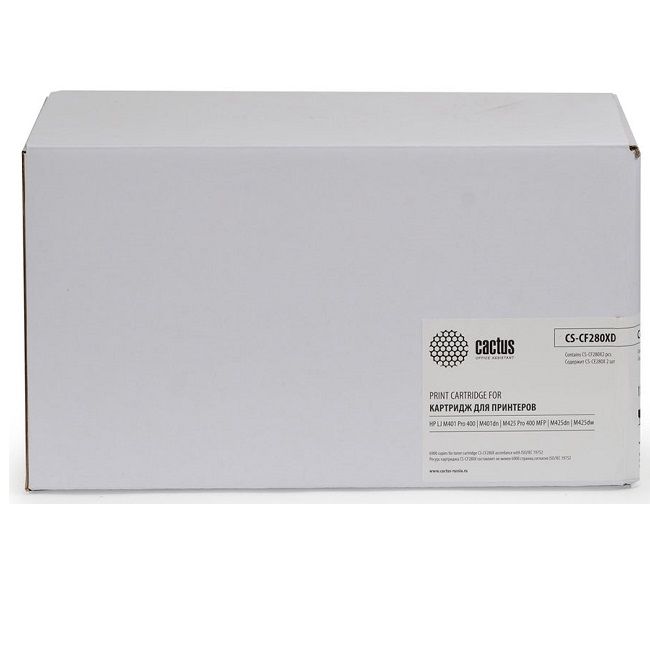 Картридж лазерный Cactus CS-CF280XD черный x2упак. (6900стр.) для HP LJ Pro 400/M401/M425