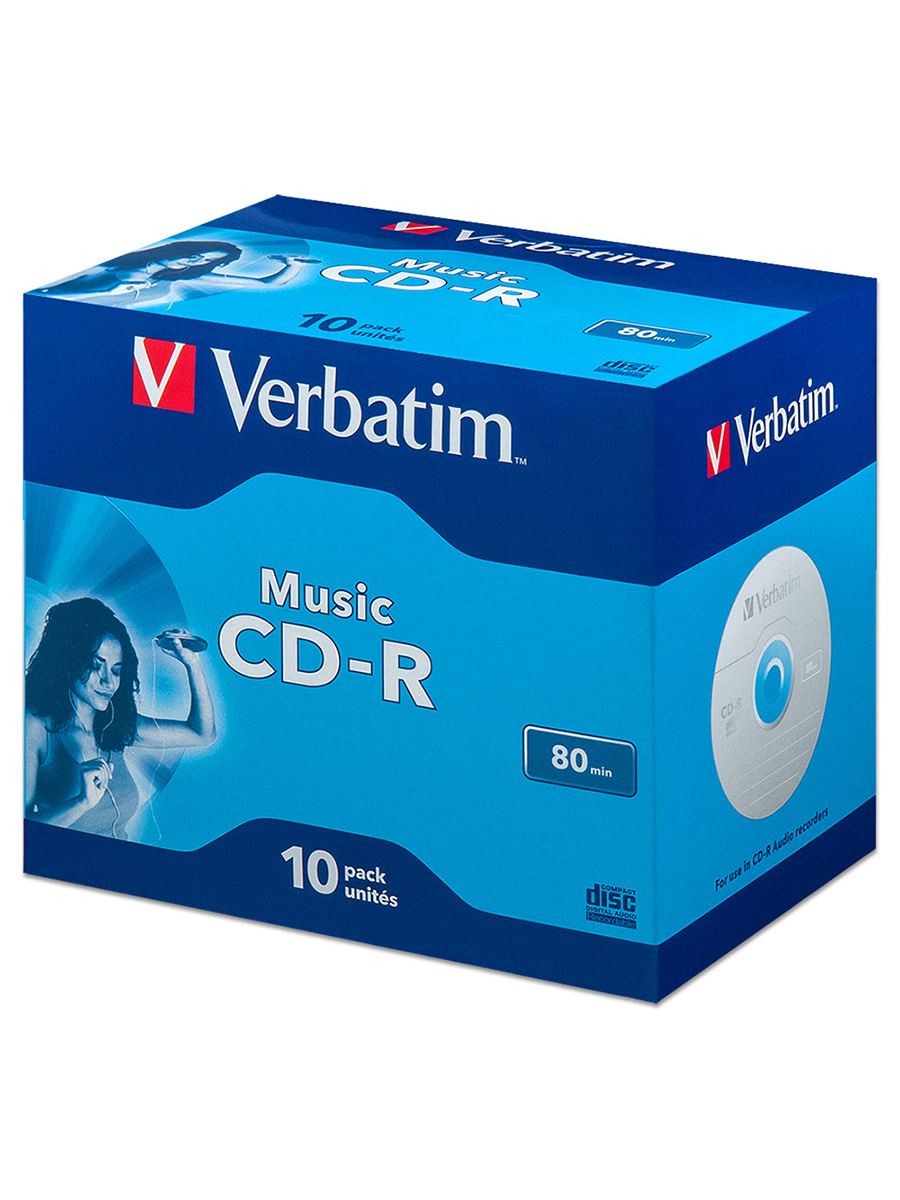 Диск CD-R Verbatim 700Mb 16x Jewel case (10шт) (43365)