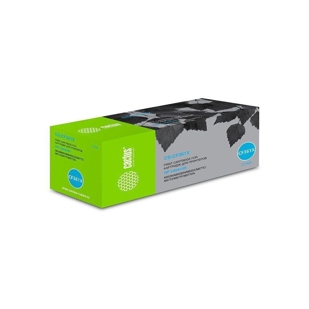 Картридж лазерный Cactus CS-CF361X CF361X голубой (9500стр.) для HP CLJ M552dn/M553dn