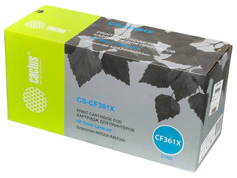 Картридж лазерный Cactus CS-CF361X CF361X голубой (9500стр.) для HP CLJ M552dn/M553dn