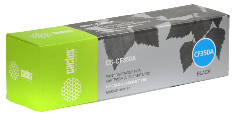 Картридж лазерный Cactus CS-CF350A CF350A черный (1300стр.) для HP M176/M177