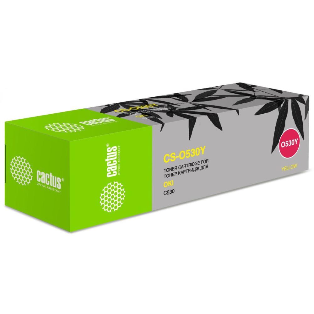 Картридж лазерный Cactus CS-O530Y 44469752 желтый (5000стр.) для Oki C530
