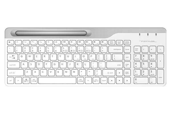 Клавиатура A4Tech Fstyler FBK25 белый/серый USB беспроводная BT/Radio slim Multimedia