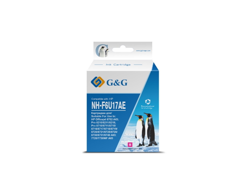 Картридж струйный G&G GG-F6U17AE 953XL пурпурный (26мл) для HP OJ Pro 7740/8210/8218/8710/8715
