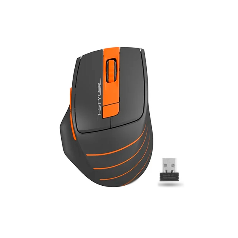 Мышь A4Tech Fstyler FG30S серый/оранжевый оптическая (2000dpi) silent беспроводная USB (6but)