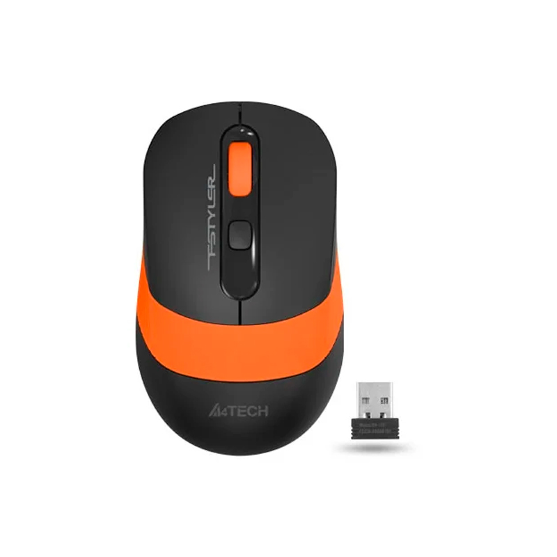 Мышь A4Tech Fstyler FG30S серый/оранжевый оптическая (2000dpi) silent беспроводная USB (6but)