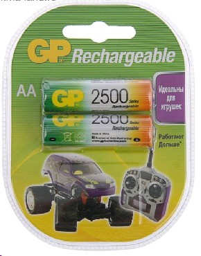 Аккумулятор GP 250AAHC AA NiMH 2500mAh (2шт)