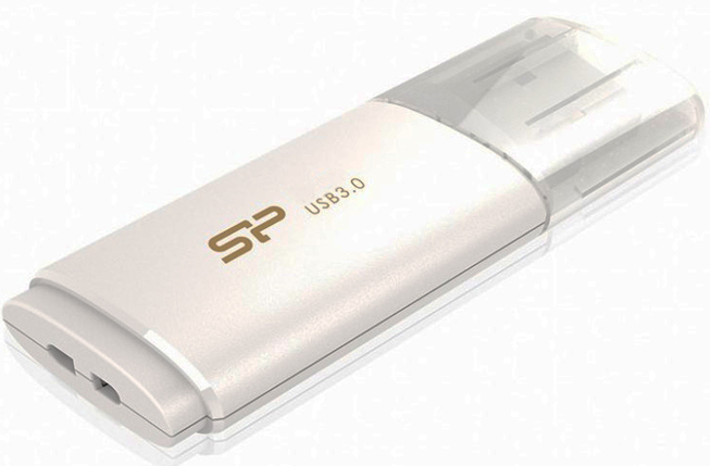 Флеш Диск Silicon Power 128Gb Blaze B06 SP128GBUF3B06V1W USB3.0 белый