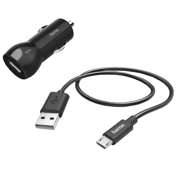 Комплект зар./устр. Hama H-183246 2.4A USB универсальное черный (00183246)