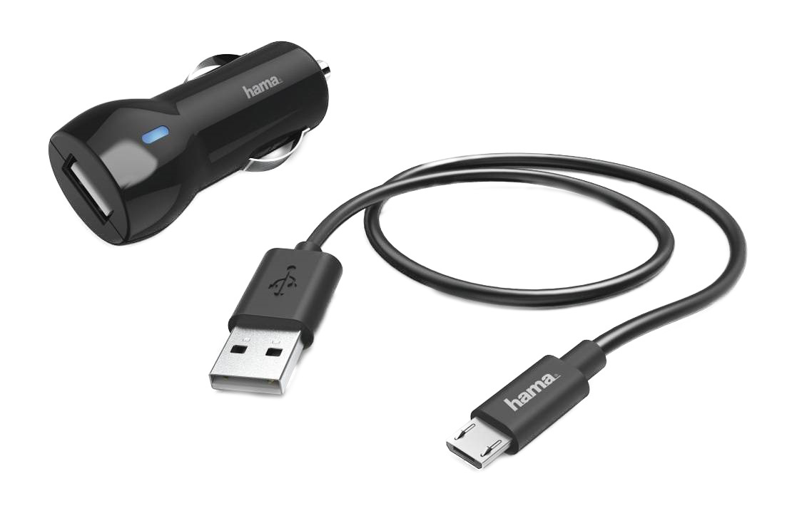 Комплект зар./устр. Hama H-183246 2.4A USB универсальное черный (00183246)