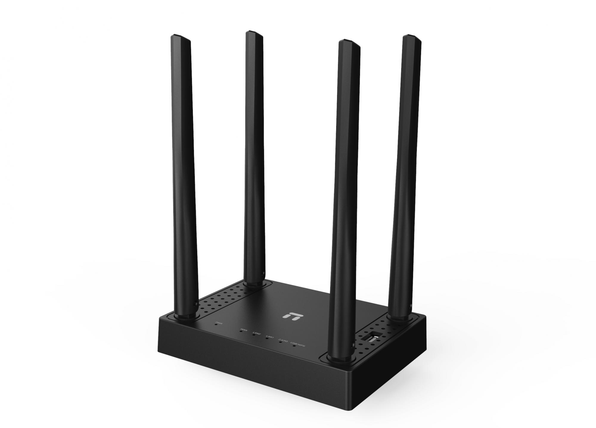 Роутер беспроводной Netis N5 AC1200 10/100BASE-TX/4G ready черный