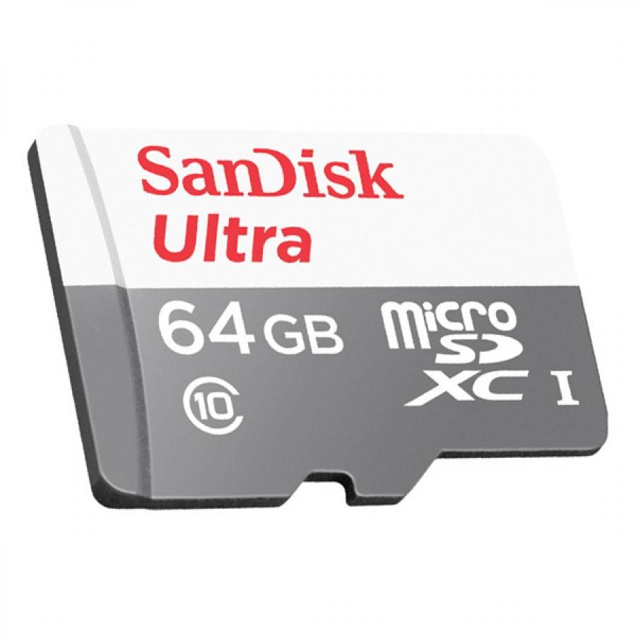 Карта памяти 64GB SanDisk Ultra® microSDXC 100MB/s Class 10 UHS-I (SDSQUNR-064G-GN3MN)