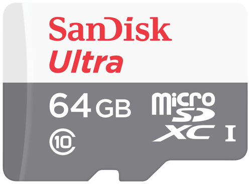 Карта памяти 64GB SanDisk Ultra® microSDXC 100MB/s Class 10 UHS-I (SDSQUNR-064G-GN3MN)