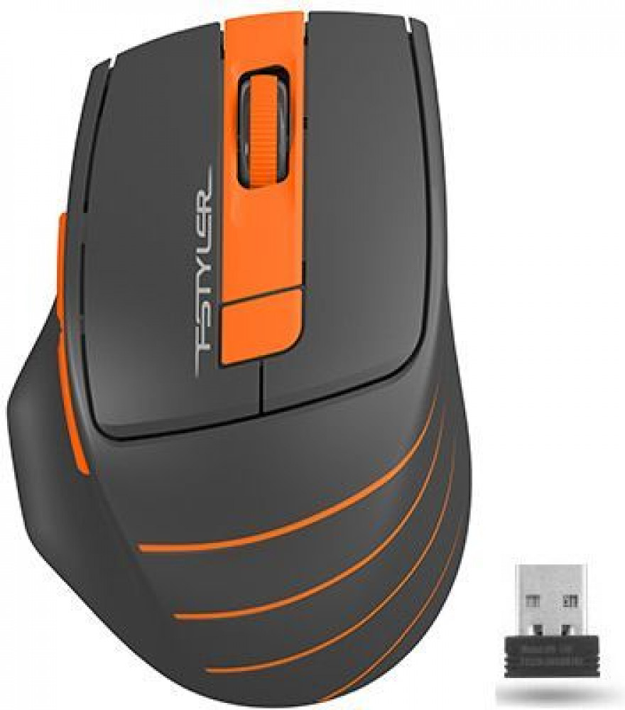 Мышь A4Tech Fstyler FG30 серый/оранжевый оптическая (2000dpi) беспроводная USB (6but)