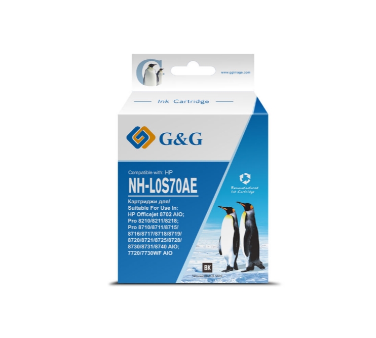 Картридж струйный G&G NH-L0S70AE L0S70AE черный (58мл) для HP OJ Pro 7740/8210/8218/8710/8715