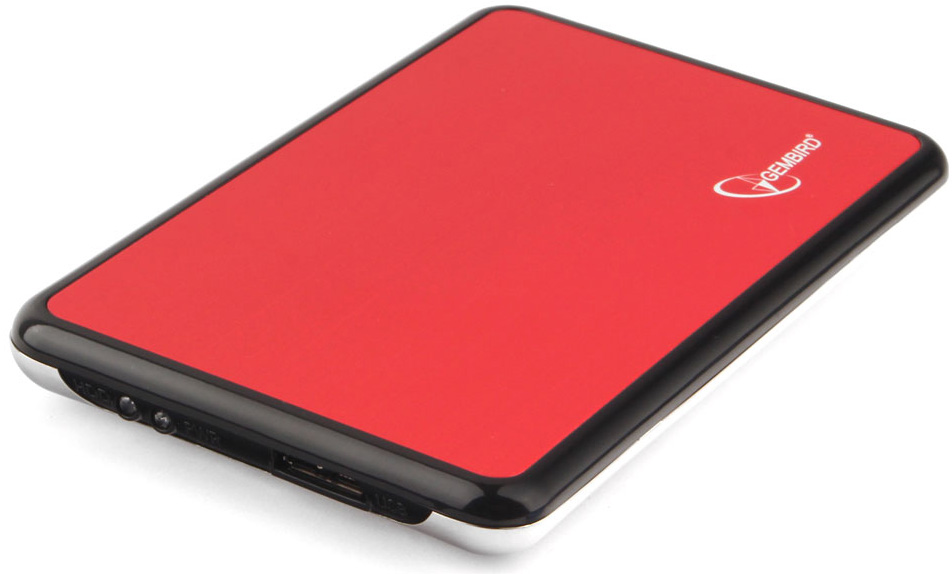 Внешний корпус 2.5"" Gembird EE2-U3S-61, красный металлик, USB 3.0, SATA, нержавеющая сталь
