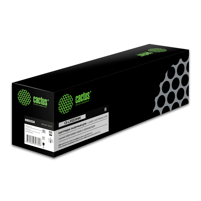 Картридж лазерный Cactus CS-LX52D5H00 52D5H00 черный (25000стр.) для Lexmark MS810/MS811/MS812