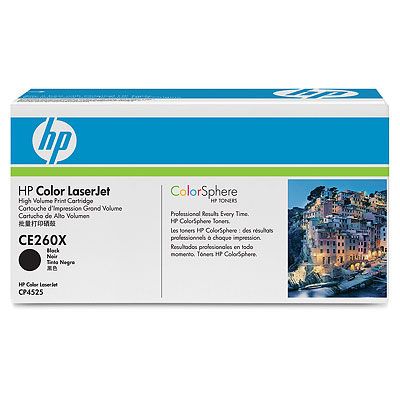 Картридж лазерный HP 649X CE260X черный (17000стр.) для HP CLJ CP4525
