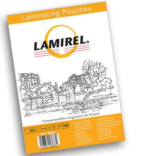 Пленка для ламинирования Fellowes 75мкм A3 (100шт) глянцевая Lamirel (LA-78655)