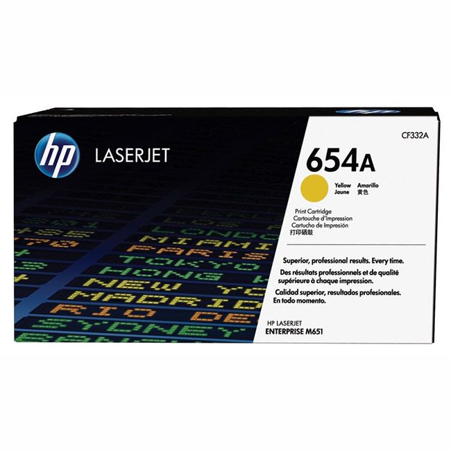 Картридж лазерный HP 654A CF332A желтый (15000стр.) для HP CLJ Ent M651n/M651dn/M651xh/M680dn/M680f