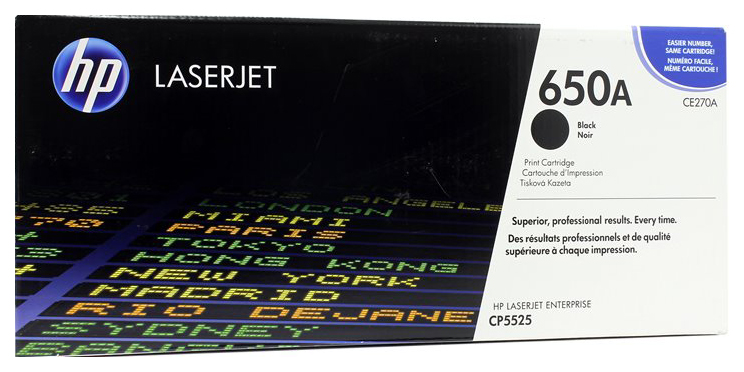 Картридж лазерный HP 650A CE270A черный (13500стр.) для HP LJ CP5520/5525