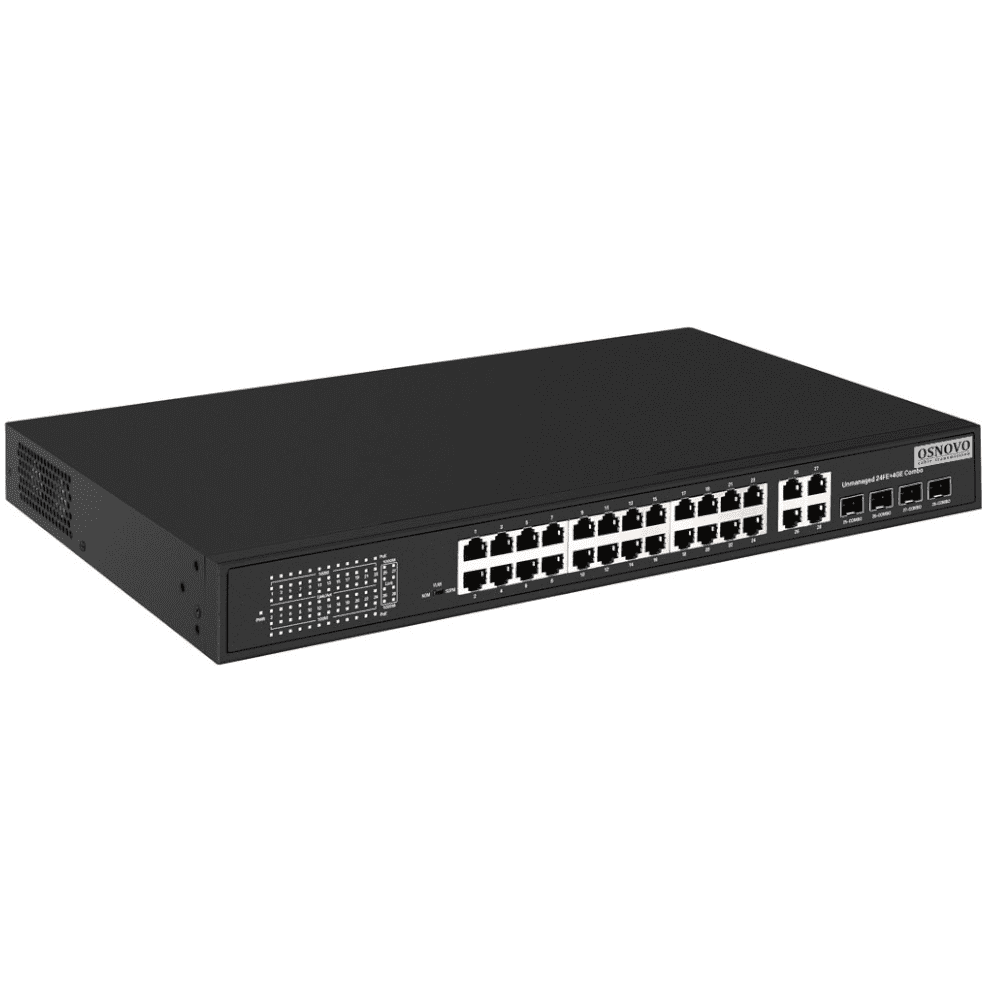 Коммутатор Osnovo SW-62422(400W) 26x100Mb 24PoE+ 400W неуправляемый