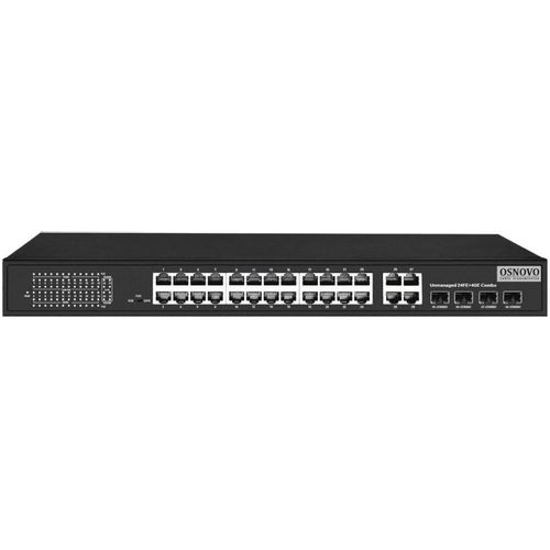 Коммутатор Osnovo SW-62422(400W) 26x100Mb 24PoE+ 400W неуправляемый