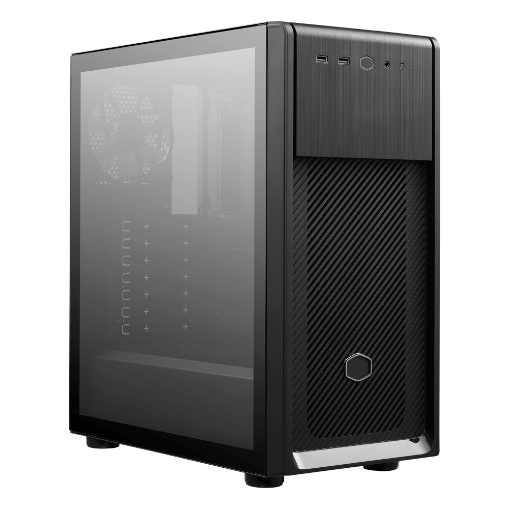 Корпус Cooler Master Elite 500, 2xUSB3.2, 1x120Fan, w/o PSU, Black,Window TG left panel, ATX