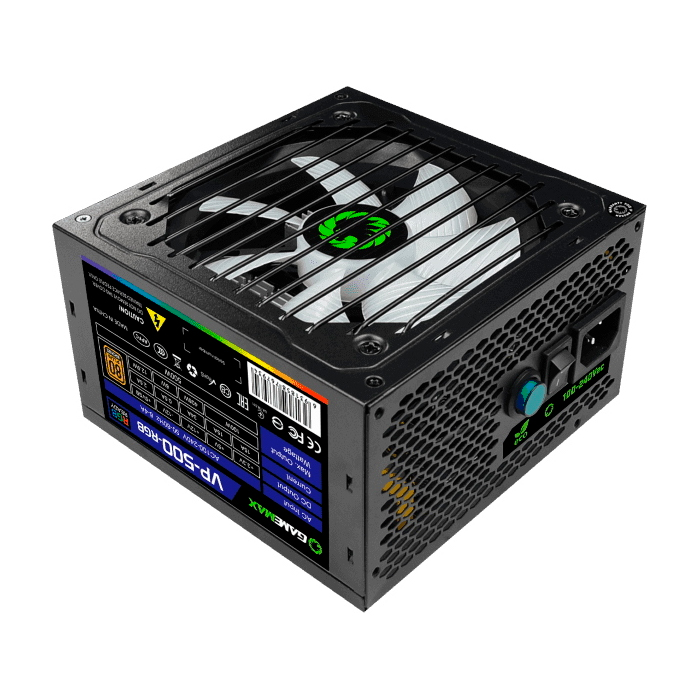 Блок питания GameMax VP-500-RGB-MODULAR 80+ Блок питания ATX 500W, Ultra quiet