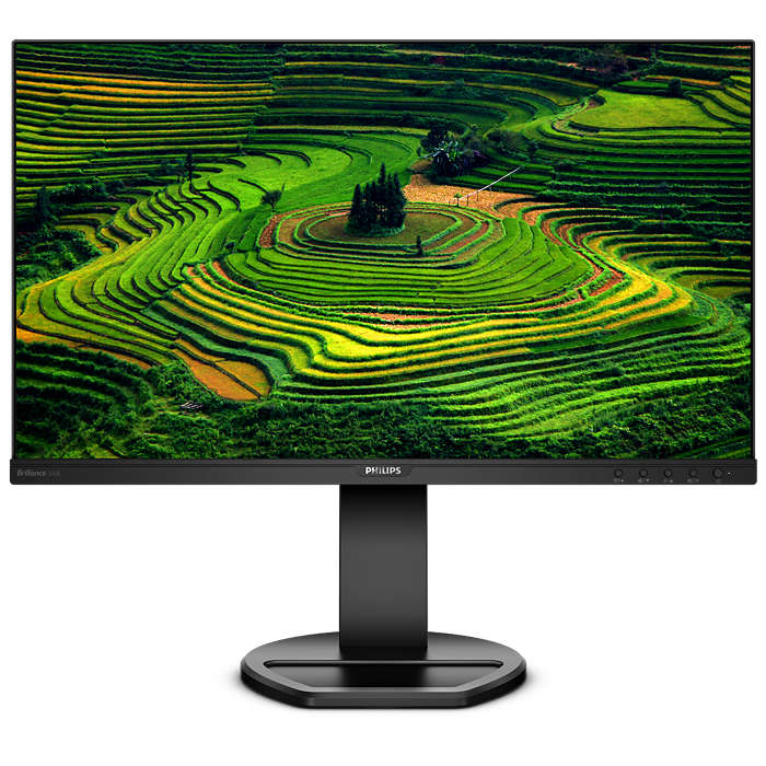 24" 'Монитор Philips 241B8QJEB(00/01)/FHD/nonGLARE/ VGA, DVI, HDMI, DP, USB-Hub/3Y/черный