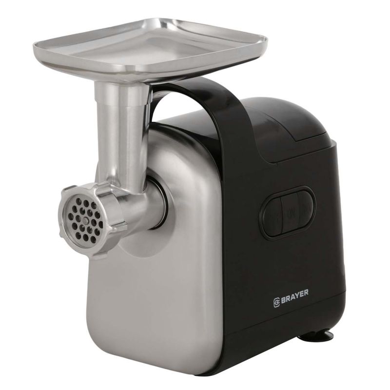 BRAYER 1602BR Мясорубка 2000 Вт, реверс, насадки кеббе, колбасы, овощей, отсек для хранен, 2 диска