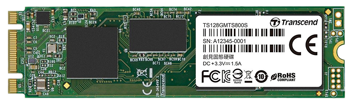 Твердотельный накопитель SSD Transcend MTS820S 128 Гб TS128GMTS800S M.2 SATA