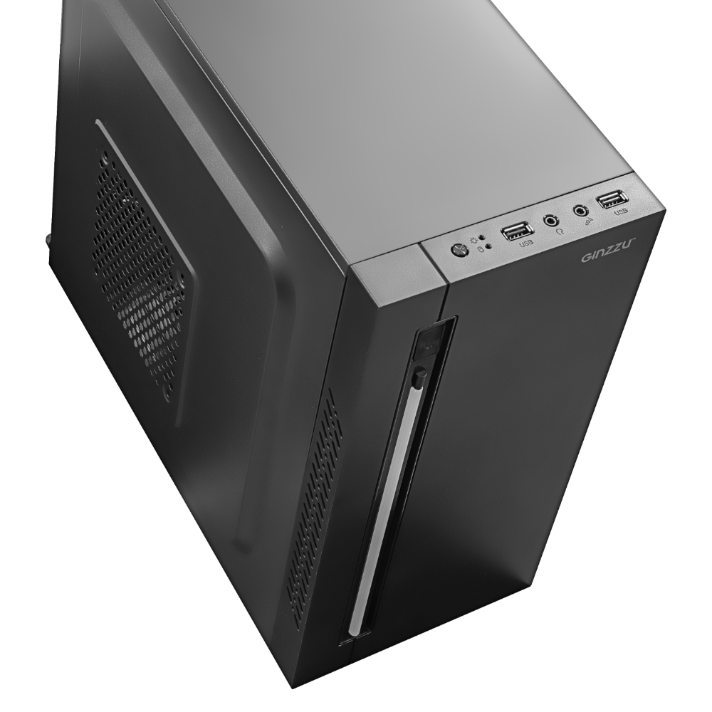 Корпус Ginzzu D350 2*USB 2.0,AU RGB