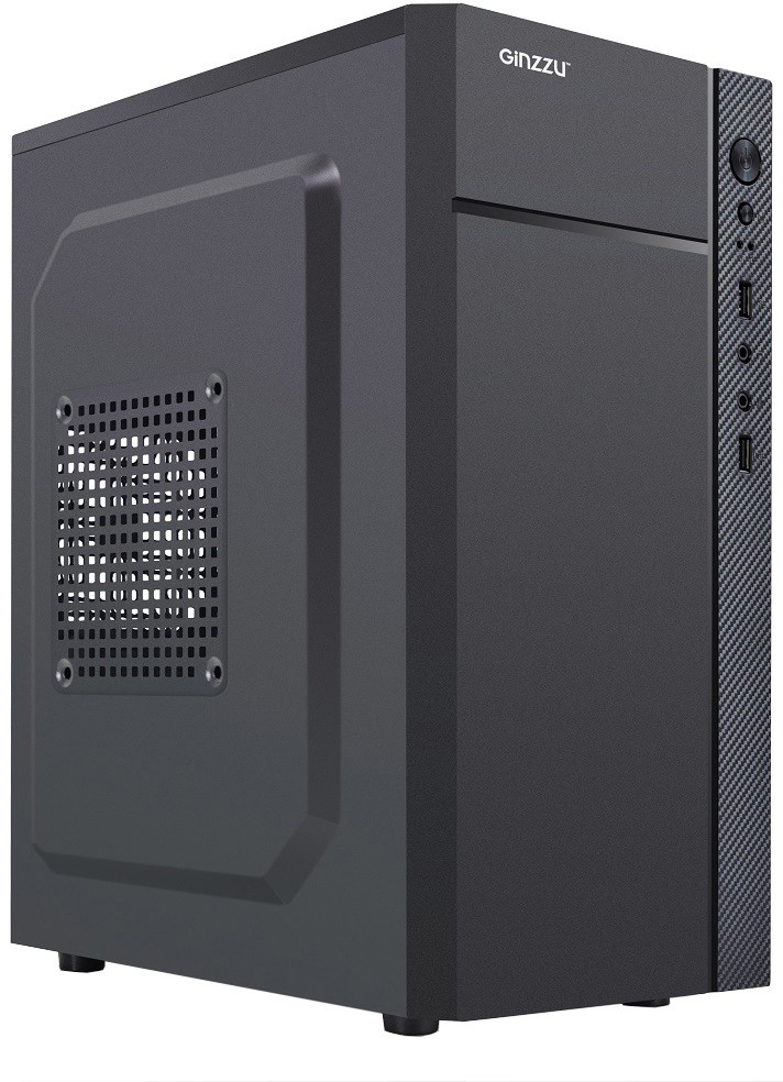 Корпус Ginzzu B220 2*USB 2.0, AU w/o PSU