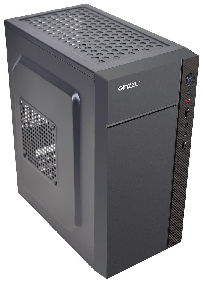 Корпус Ginzzu B220 2*USB 2.0, AU w/o PSU