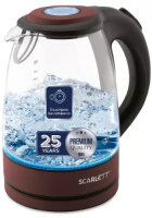 Электрочайник Scarlett SC-EK27G98 коричневый [термостойкое стекло, 1.7 л, 2200 Вт, фильтр, скрытый нагревательный элемент]