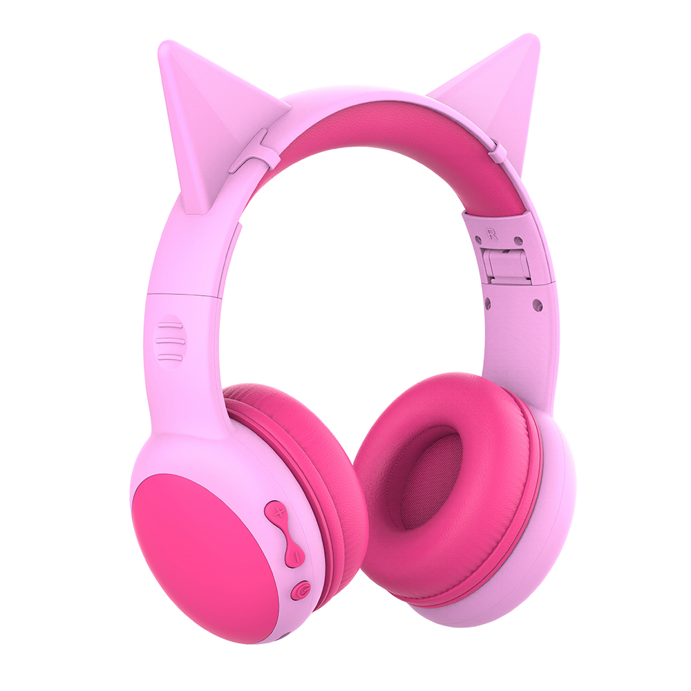 Bluetooth-гарнитура Perfeo KIDS [охватывающие, закрытые, 20 Гц - 20000 Гц, микр., регулятор громкости, кабель - 1.2 м, розовый]