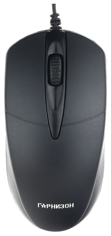 Гарнизон Мышь GM-220XL, USB, чип- Х, черный, 2м,1000 DPI, 2кн.+колесо-кнопка